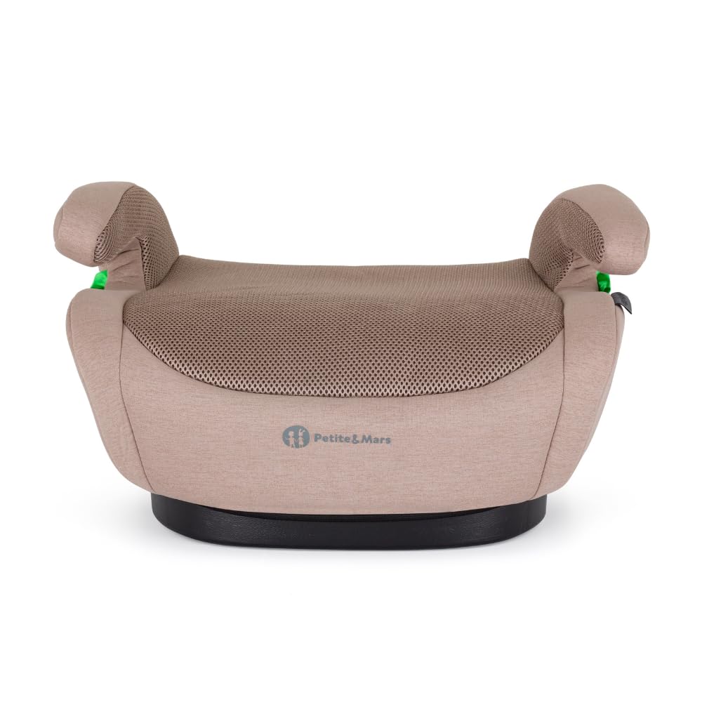 PETITE&MARS Autositzunterlage Optimus Pro i-Size 125–150cm 22–36 kg Autositz * Kindersitz leicht * Sitzerhöhung * Kindersitzunterlage * Kindersitzerhöhung mit ISOFIX * Gruppe 2 und 3 (braun)