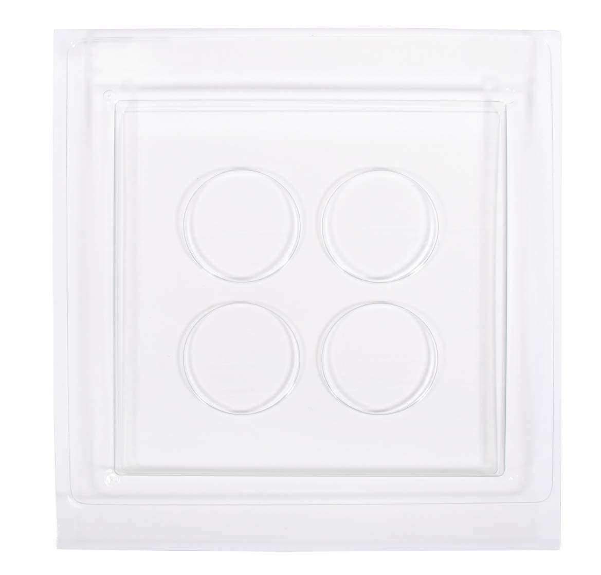Rayher 36108000 Casting Mould Plate, 25 x 25 x 2 cm, 4 Decorative Objects, Normal, White