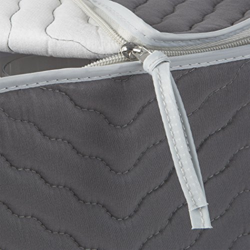 China Cup Storage Chest - Deluxe Quilted Microfiber (Light Gray) (13"H X 15.5"W X 5"D) #TOP4