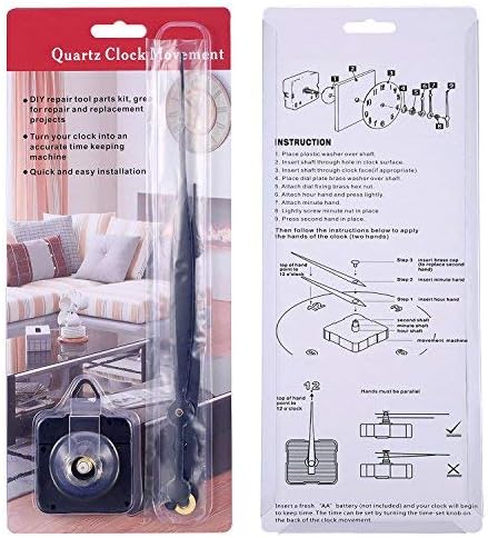 High Torque Quartz Clock Movement Replacement Parts with 208 mm/ 8.2 Inches Long Spade Hands and Hanger (20 mm (4/5 inches))
