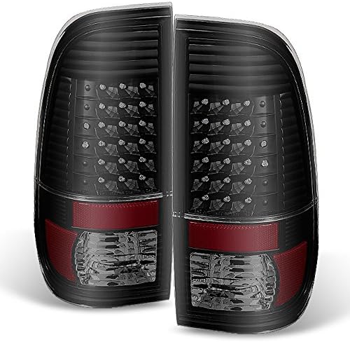 AKKON - For Black Smoke 97-03 F150 97-99 F250 LD 99-07 Superduty LED Tail Lights Brake Lamp Replacement Pair