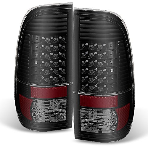 For Black Smoke 97-03 F150 97-99 F250 LD 99-07 Superduty LED Tail Lights Brake Lamp Replacement Pair