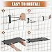 BrightRow 4 Pack Grid Wall Shelf with Metal Brackets 16