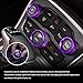 RGOAANC 3PCS Air Conditioner Switch Button Knob Cover, Aluminum Alloy Trim Ring, Trailer Gear Switch Compatible With Dodge Challenger Durango 2015-2022 (Purple)