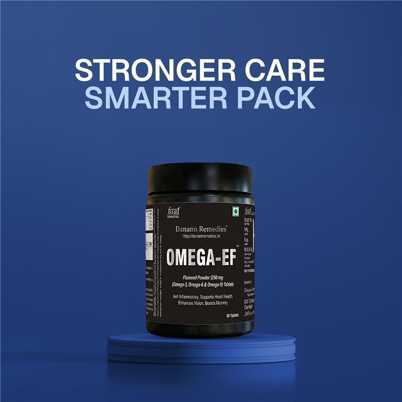 Image of Omega-EF 1250mg | Omega-3, Omega-6 & Omega-9 | Anti-Inflammatory, Heart Health Support, Enhances Vision & Memory | 60 Tablets | Plant-Based Omega for Men & Women