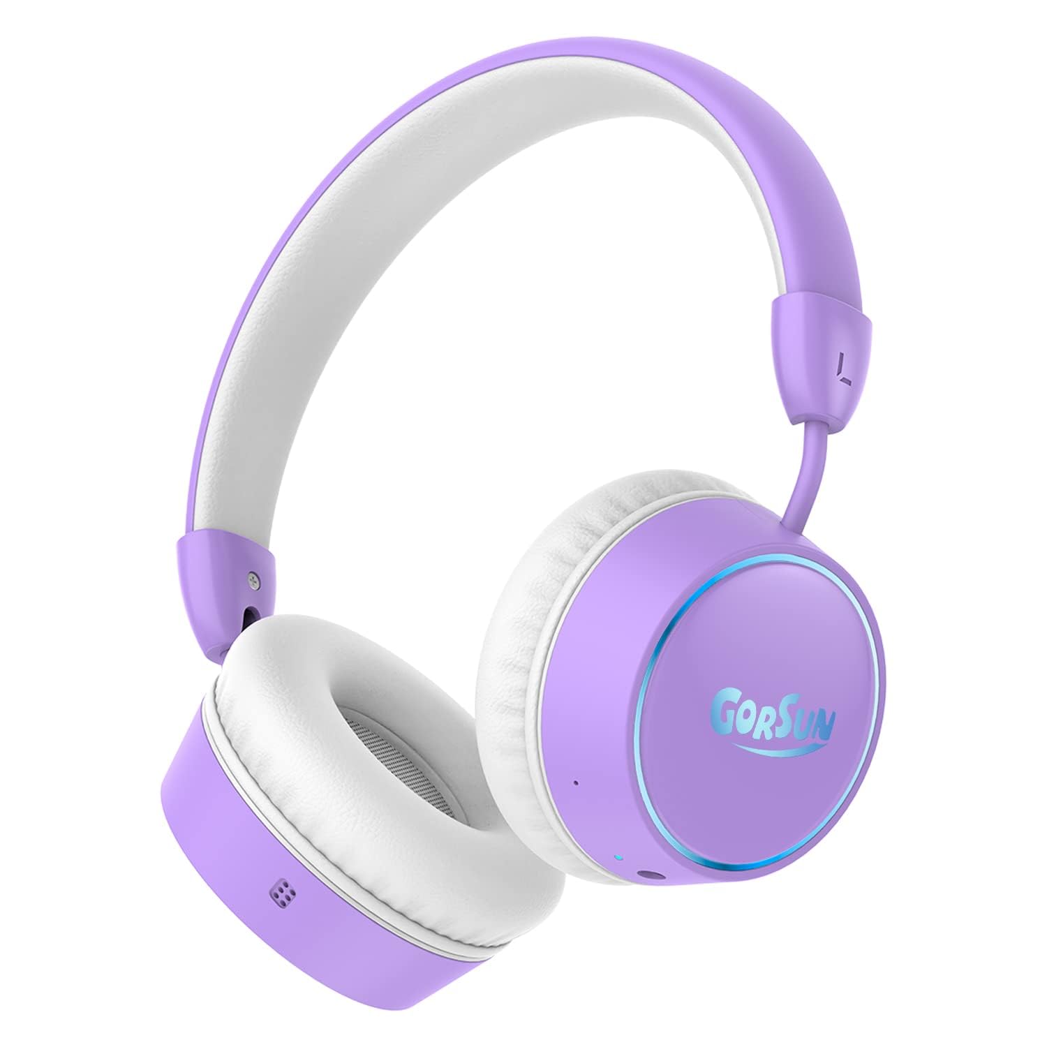 gorsun Kids Bluetooth Headphones, 85dB Volume Limited, 68 Hours Playtime, Bluetooth 5.4, Colorful LED Lights Toddler Headphones Wireless with