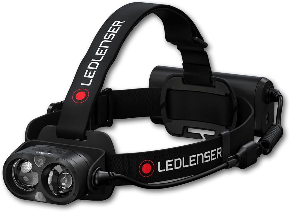 Ledlenser H19R Core Headlamp LED, 3500 lumens, rechargeableer Lithium battery, red light, waterproof IP67, Constant Light, long distance beam 300m, Fusion Light, USB magnetic charging cable, Headlamp