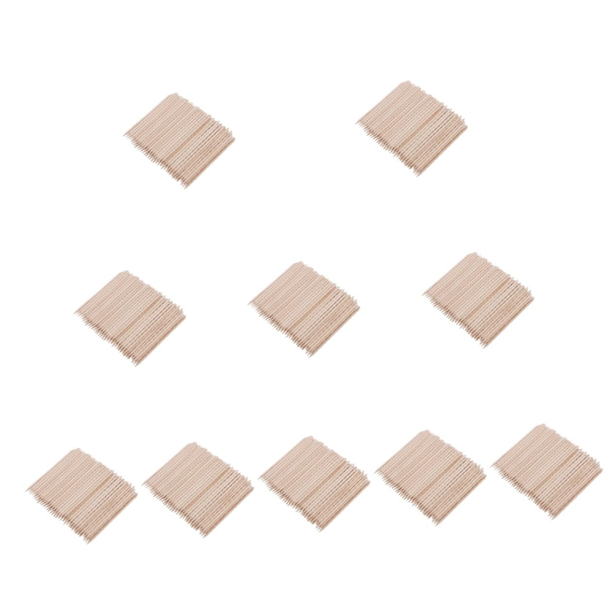 minkissy 1000pezzi Bastoncini Legno Arancione Per Unghie Spingi Cuticole e Rimuovi Smalto Strumento Manicure Professionale Legno Duro Design Ergonomico Con Punta Piatta e Angolata