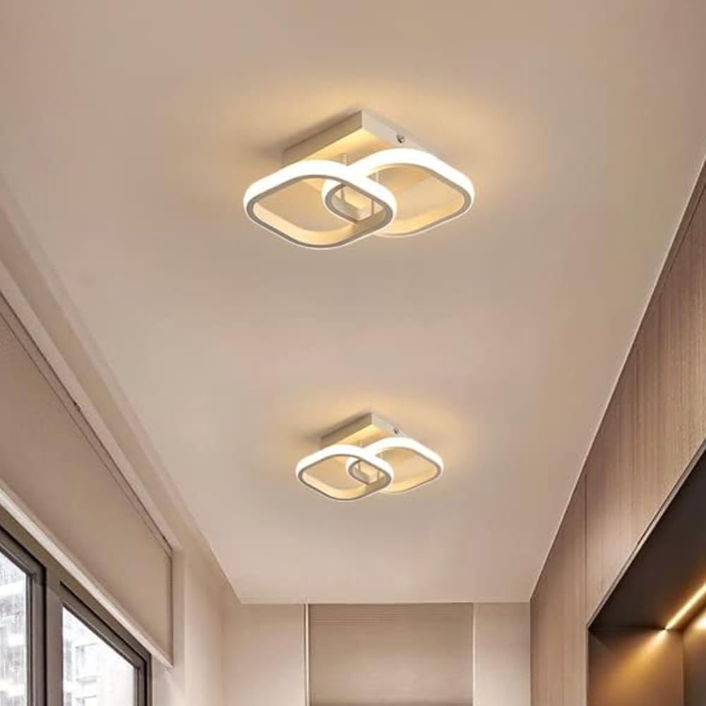 2 Pezzi Plafoniera LED Soffitto Moderna 22W Lampada da Soffitto