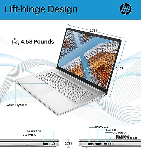 HP 2023 Laptop 17.3" Pantalla táctil HD AMD Ryzen 5 16GB RAM 1TB SSD miniatura 2