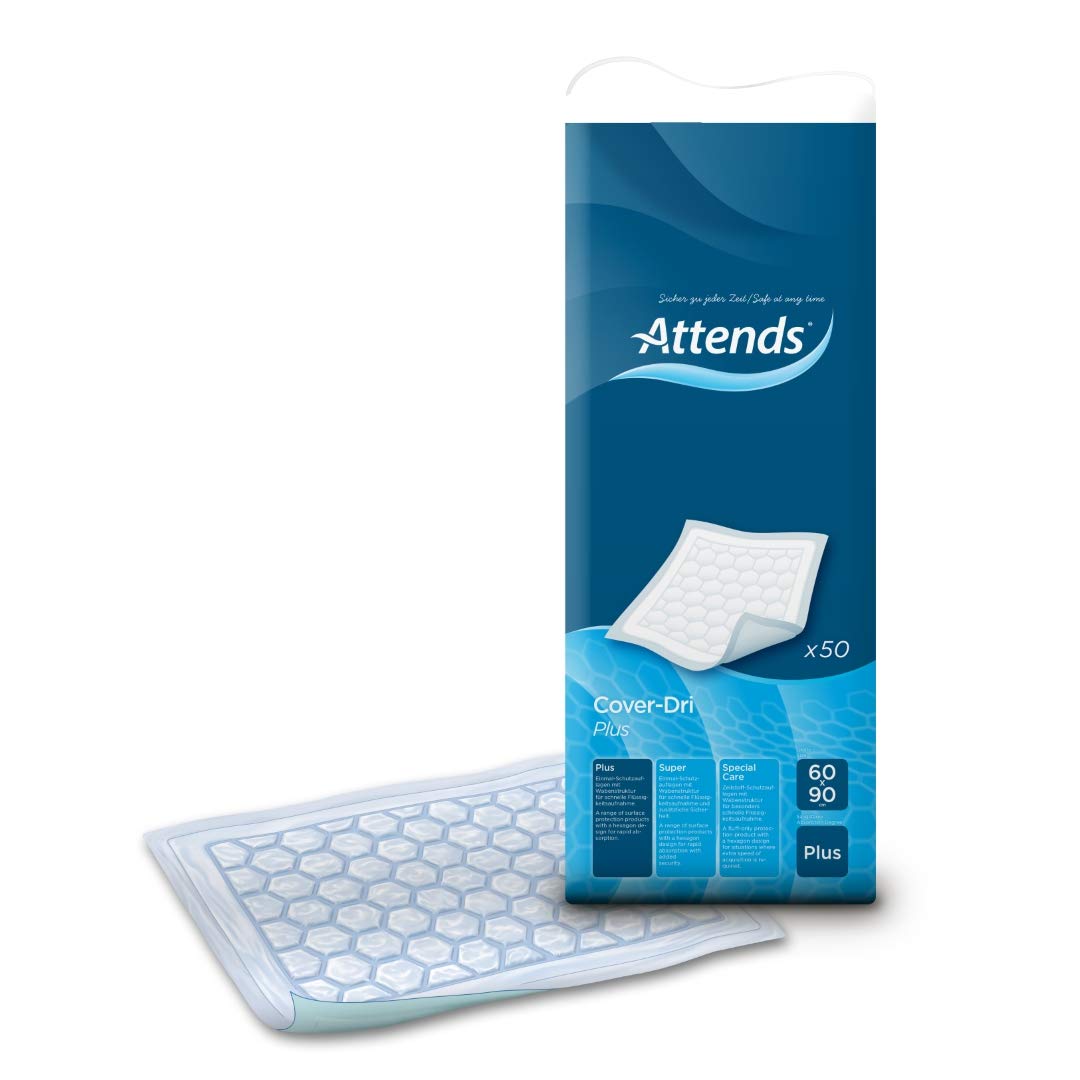 Attends Cover Dri Plus hexagonal Underpads jetables 60 x 90 cm Lot de 50