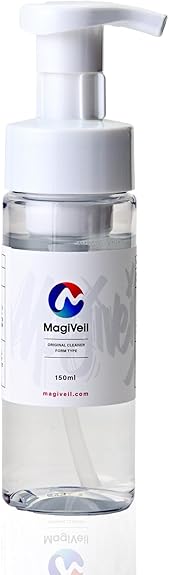 [Magiveil] 公式 マジベル オリジナルクリーナーセット | 水溶性で素材に優しい | 革シート ソファ 椅子 布製品対応 | 車のシート インテリア（椅子・ソファー） スニーカー カバン などの汚れ落とし | 汚れに強い洗浄液150ml ブラシ2個 クロス2枚付