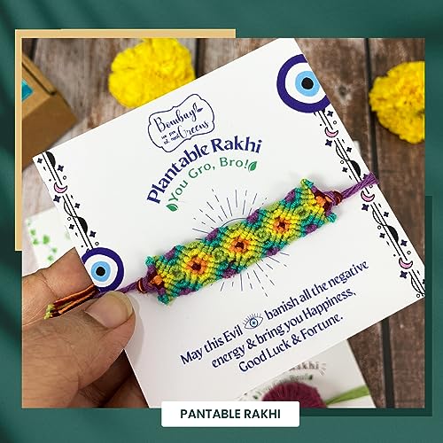 Image of Bombay Greens Plantable Rakhi for Brother Evil Eye