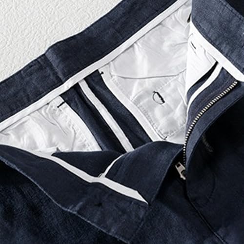 Mens Linen Lightweight Casual Pants Cotton Linen Summer Beach Pant Pleated Slacks Cotton Yoga Trousers3