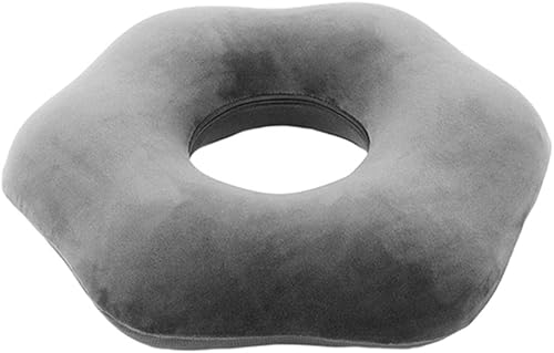 pistro Cojín ortopédico para asiento de hemorroides para coxis y coxis, para asiento de automóvil, hogar u oficina, color gris