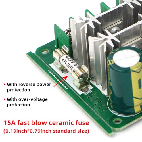 RioRand 6V-90V 15A PWM DC Brushed Motor Speed Controller – 0-5V Analog/PLC Control, Reverse Polarity Protection, for DIY Robotics & Industrial Automation by RioRand - Image 4