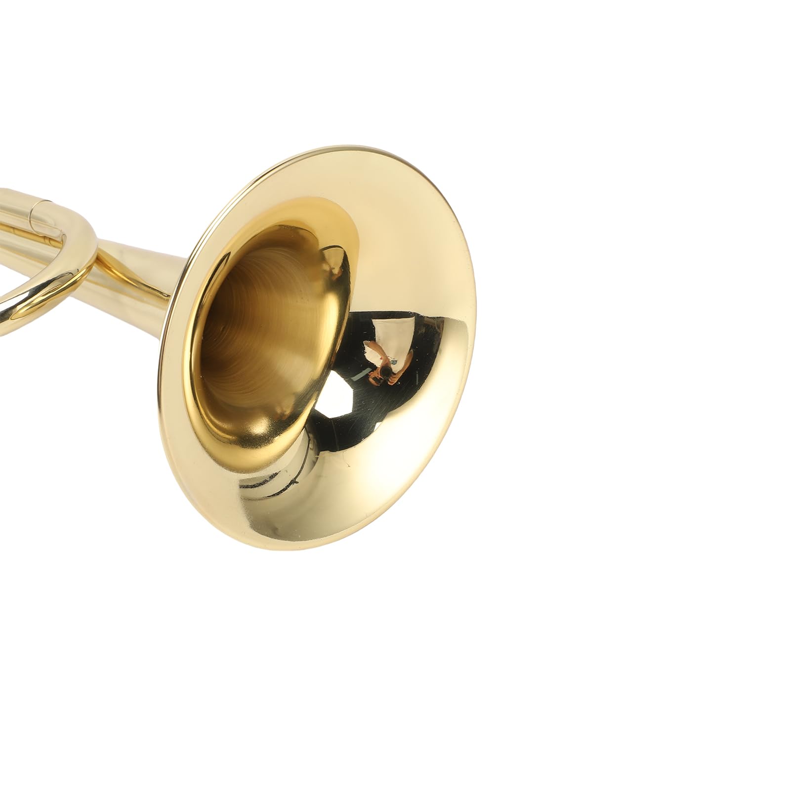 Btuty Brass Trumpet, Bb Trumpet for Students Beginners with Large Bell Bright Sound Comfortable Mouthpiece, for School Band Practice Professional Orchestras
