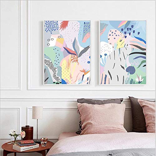 Peinture jardins d'été Gioia de haute qualité impression sur toile d'art 50x70cm x2
