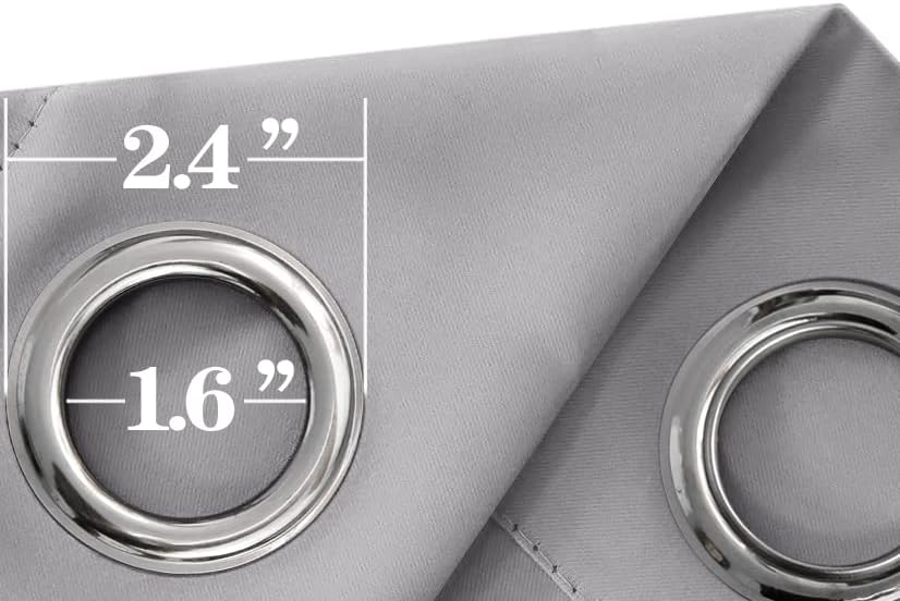 Miniatura 6 de Mrs.Naturall Cortinas opacas grises de 84 pulgadas y cortinas pequeñas de ventana de 36 pulgadas para decoración de dormitorio y sala de estar