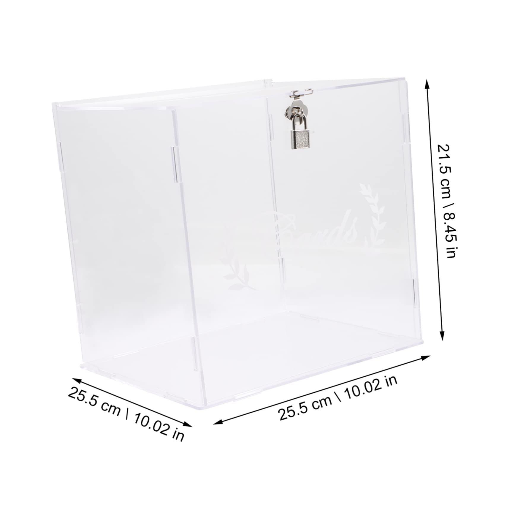 Urne Acrylique Transparente pour Cartes de Mariage et Fête