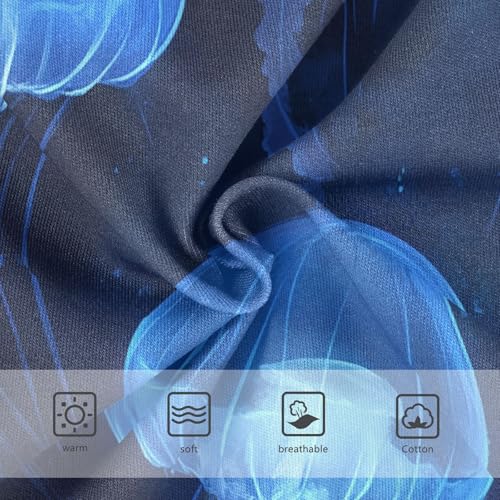 Sea Jellyfish Blue Black Panties for Girl Girls Underwear Toddlers Cotton Personalized Undies Kids Briefs 2t3