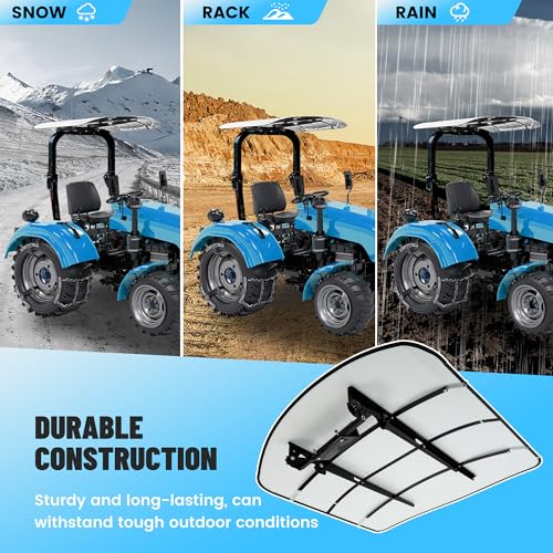 Image of ECOTRIC Tractor Canopy Compatible with All ROPS 48-3 /8 inch X 48-3 /8 inch