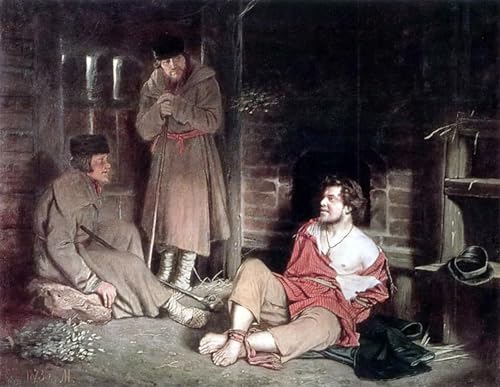Cuadro en lienzo de Vasily Perov para decorar tu salón con arte clásico de 60x90cm