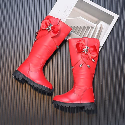 IWIHMIV Girls High Boots Kids Fashion Thick Sole Tall Booties Comfortable Soft Sole Riding Boots with Back Zipper3