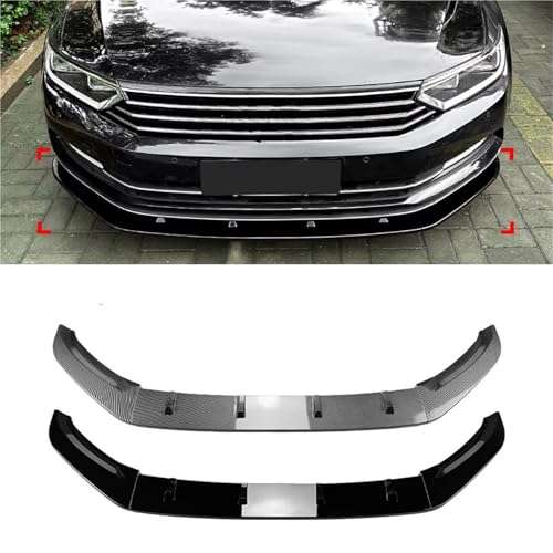 Diffuseur de lèvre de pare-chocs avant Passat B8 finition premium gloss black