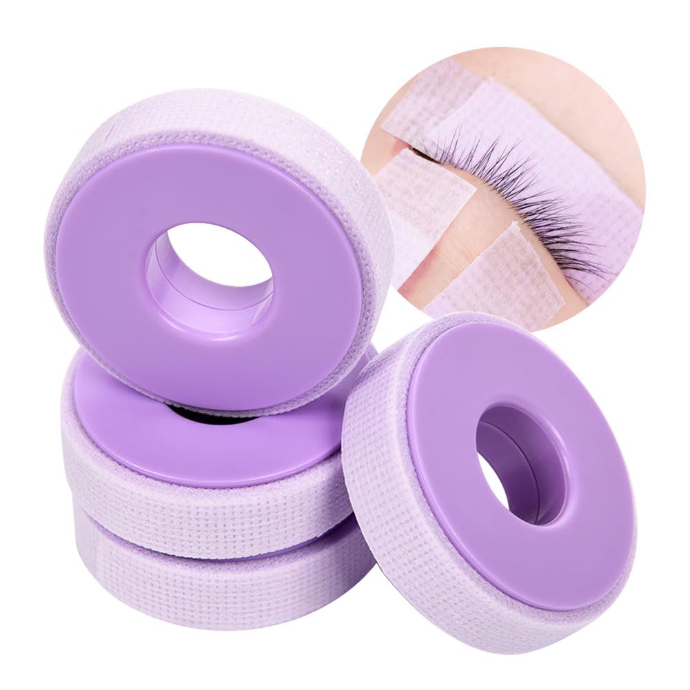 Lunamoon 4 Rolls Tape for Eyelash Extensions Eyelash Tape Eyelash Tape, Band-Purple*4