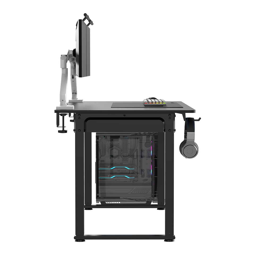 ULTRADESK Uplift V2 Computertisch Gaming Tisch Schreibtisch, Stahlkonstruktion, Platz für DREI Monitore, Elektrische Höheneinstellung, Beinfreiheit und mehr, Inklusive Zubehör, 160 x 75 cm, Schwarz