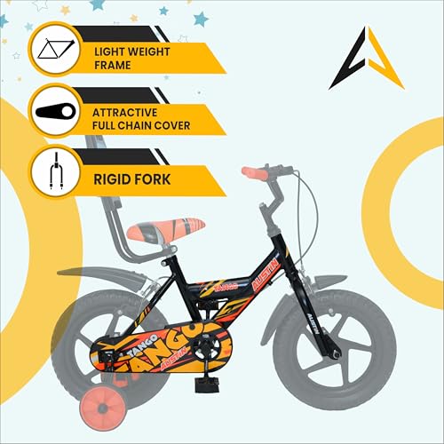Image of Austin Tango Kids Bike-Comfort & Convenience with Side Support Backrest and Chain Cover 14 T (inch) Road Cycle