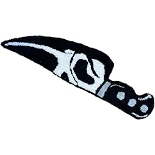 Skull Knife Carpet, Horror Scream Bedside Rug, Home Decor, Wear Resistant, with Welcome Feeling 88.9CM