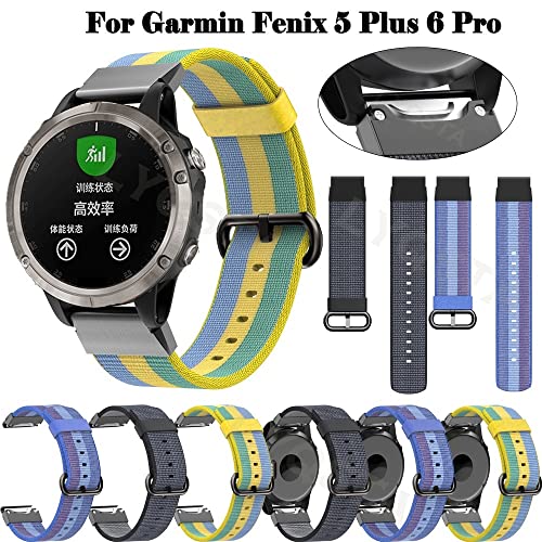 Correa de nylon premium compatible con Garmin Approach S62 y S60 4