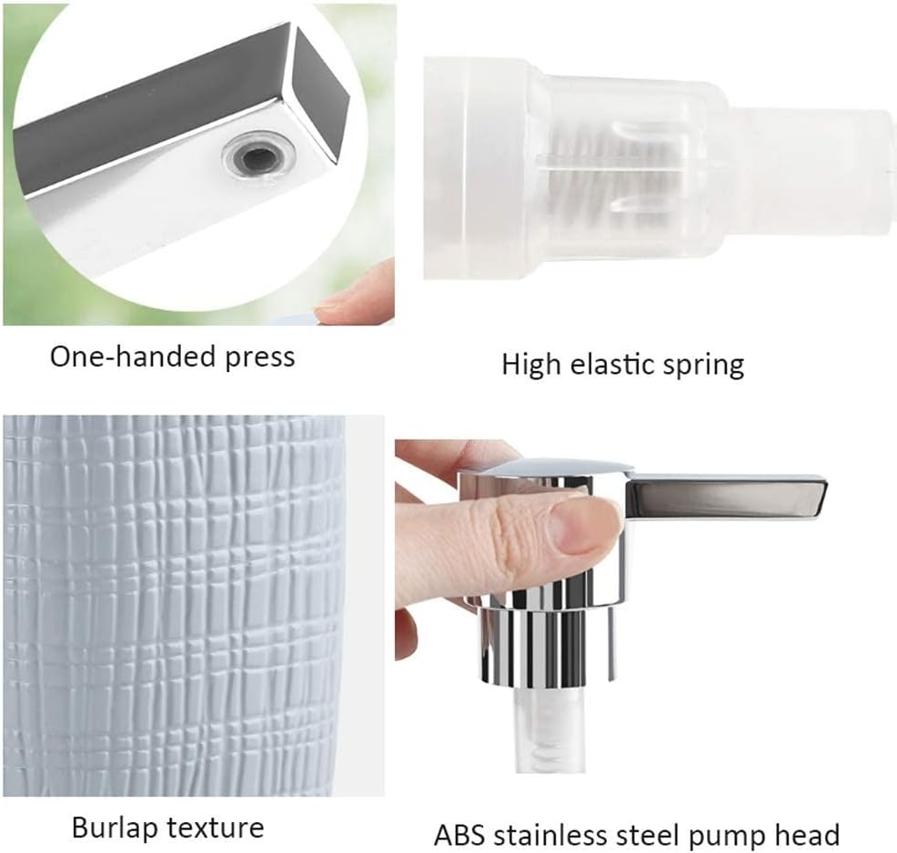 Hand Soap Dispenser - Countertop Lotion Pump- Metal Mechanism- Contemporary Design- Shower Dispensers