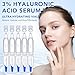 3% Hyaluronic Acid Serum Ultra-Hydrating Vials, 30 Pack Skin Repair Hyaluronic Acid Tubes, Single-Use Anti-Aging serum for face Wake Nature Perfection Tubes Vials(#2)