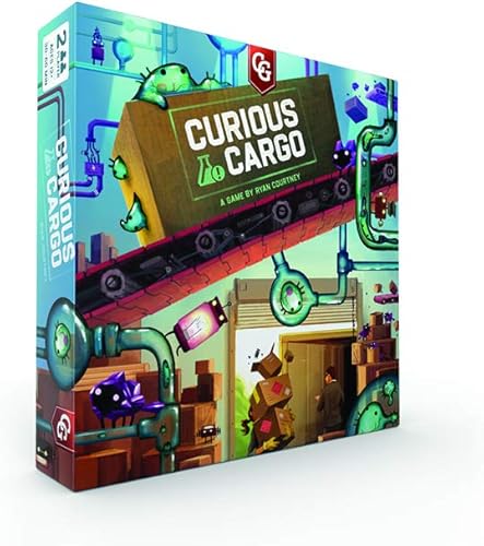 Capstone Games Curious Cargo, juego de mesa de estrategia, 6 tableros de jugadores únicos incluidos y 2 modos de juego, juego competitivo para 2