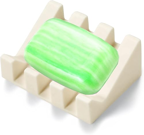 Miniatura 3 de Jabonera de silicona con desagüe para ducha, soporte de jabón para barra de baño, bandeja de secado de cascada autodrenante, soporte para esponja de