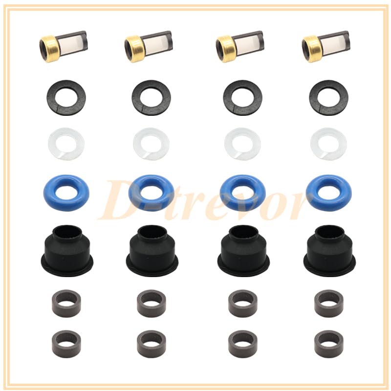 Fuel Injector Seal O-Ring Kit Seals Filters For 12634126 OEM GM 2012-2020 Terrain Traverse - (Color: 6 piece set)