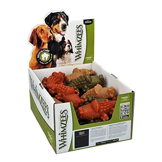 Whimzees 150 Pack of Alligators, Small, Dog Dental Chews