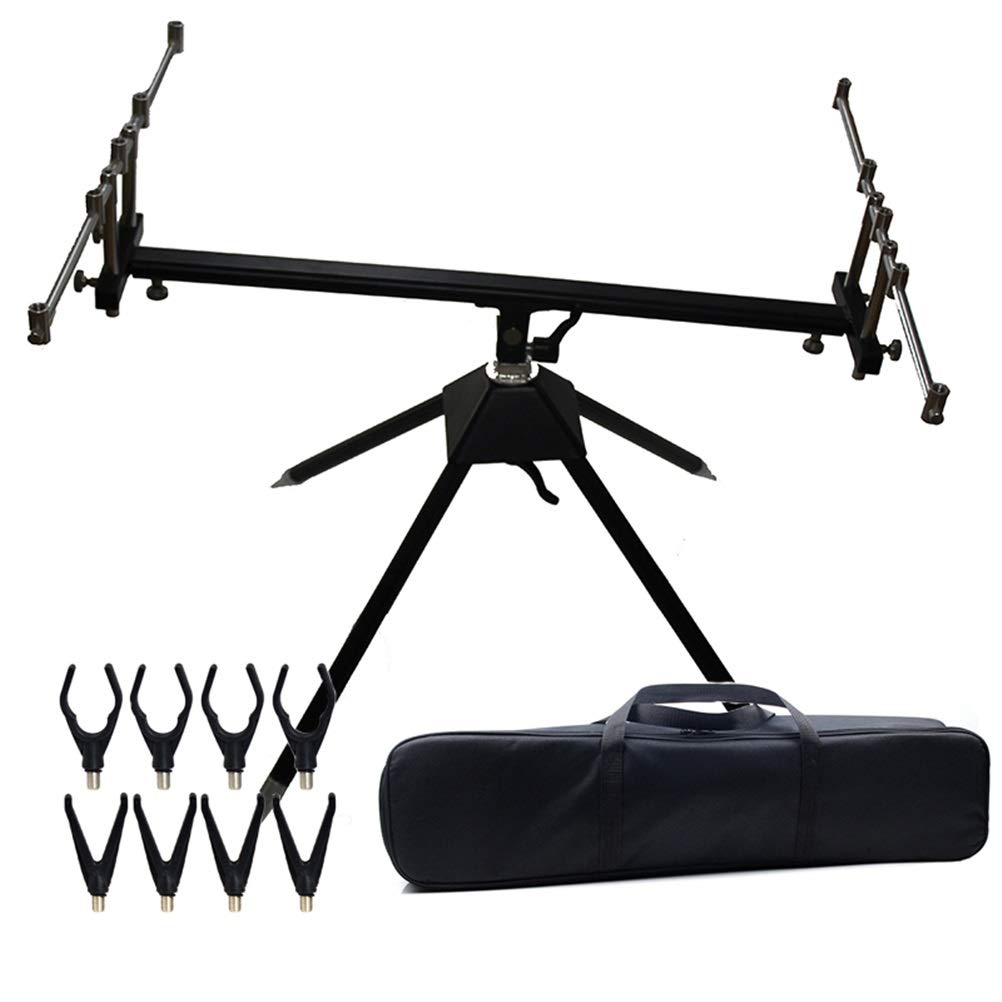 Aluminum Fishing Rod Stand Holder Adjustable Retractable Carp Fishing Pole Pod Bite Accessory