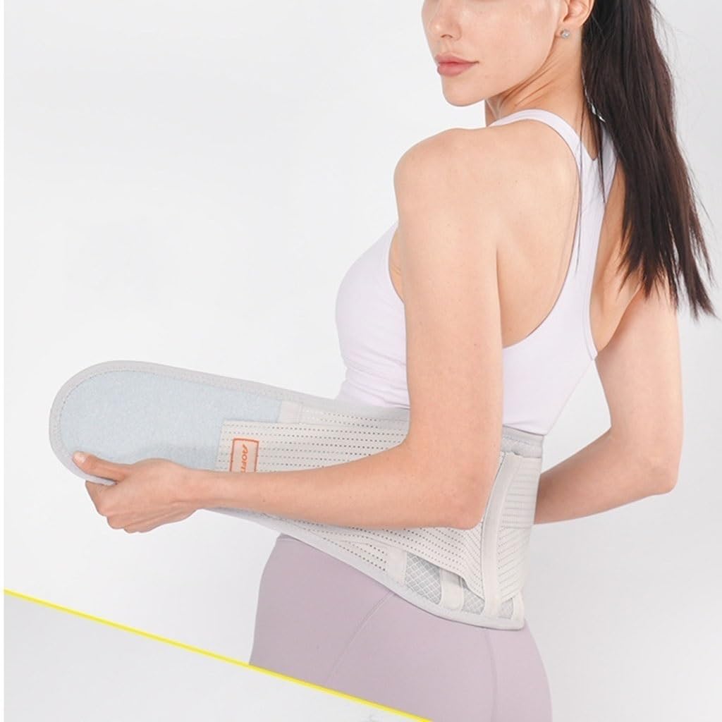 Cintura di Supporto Lombare autoriscaldante per Uomo e Donna, Supporto Lombare per la Parte Bassa della Schiena, Cintura di Supporto Lombare in Tessuto Traspirante con magneti, Supporto Lombare per