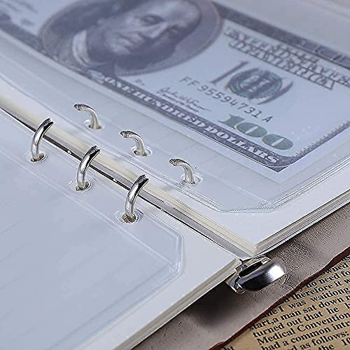 Antner A6 Pu Leather Notebook Binder (Dark Green) Bundle | 12 Pieces A6 Size Binder Pockets #TOP7