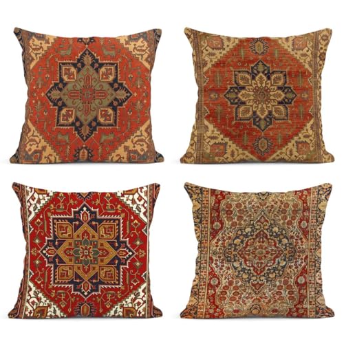 Sanwarm Throw Pillow Covers Home Decor Set of 4 Pillow