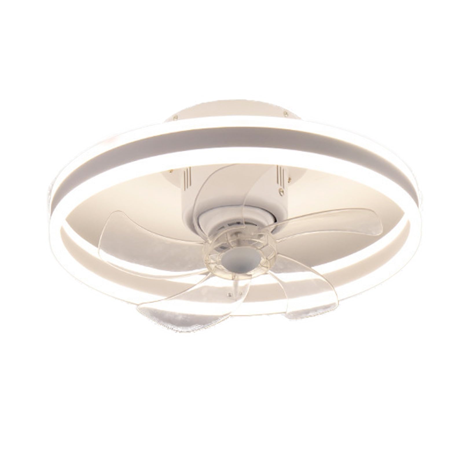 Lyucayhq White Ceiling Fans With Lights And Remote, 360° Rotating Ceiling Fan, 6 Wind Speeds Ceiling Fan With Lights For Bedroom, Kids Room And Living Room 20"(White)