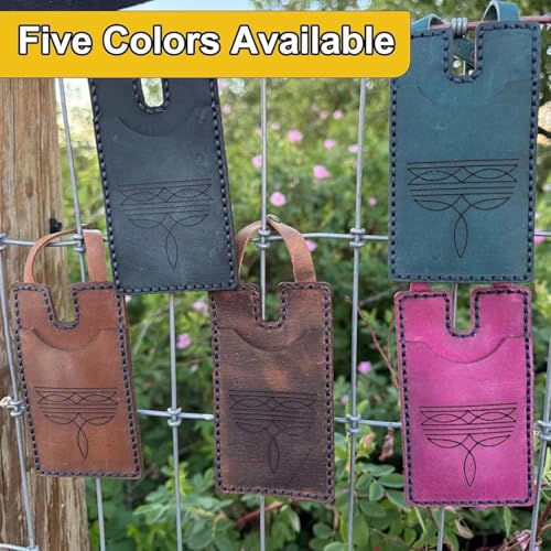 Western Boot Wallet with Snap Strap, Compact Boot Wallet, Inside The Boots Wallets, Handcrafted Leather Boots Credit Card Holder, Western Leather Wallets for Women (Brick Red)4