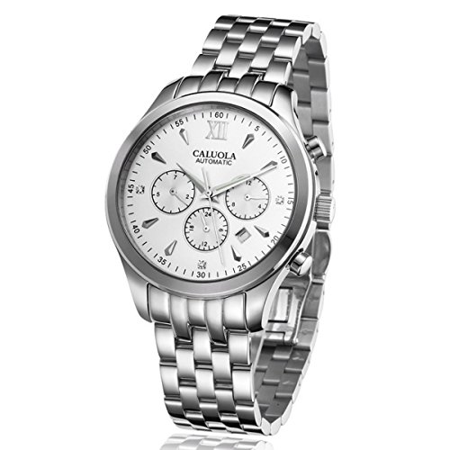 CALUOLA�r�W�l�X�����YWatch����day-date��24���Ԍ��X�|�[�c���vca1013 m1 1013-SS-white
