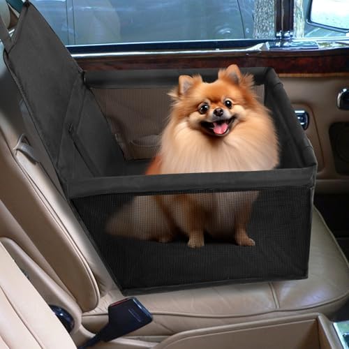 CIMOYBAI Extra Stabiler Hunde Autositz für Auto Rücksitz, Oxford Atmungsaktiv Waschbare Hundeautositz für Kleine bis Mittlere Hunde, Faltbar für Rückbank (Schwarz)