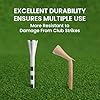 AXKAL Golf Tees Plastic 3 1/4 2 3/4 inch Unbreakable 30 50 100 Pack, Upgrade Long Stronger Bulk More Durable Stable Reduce Friction Side Spin Tee Gift For Women (White, 30Pcs 3 1/4 inch) #2