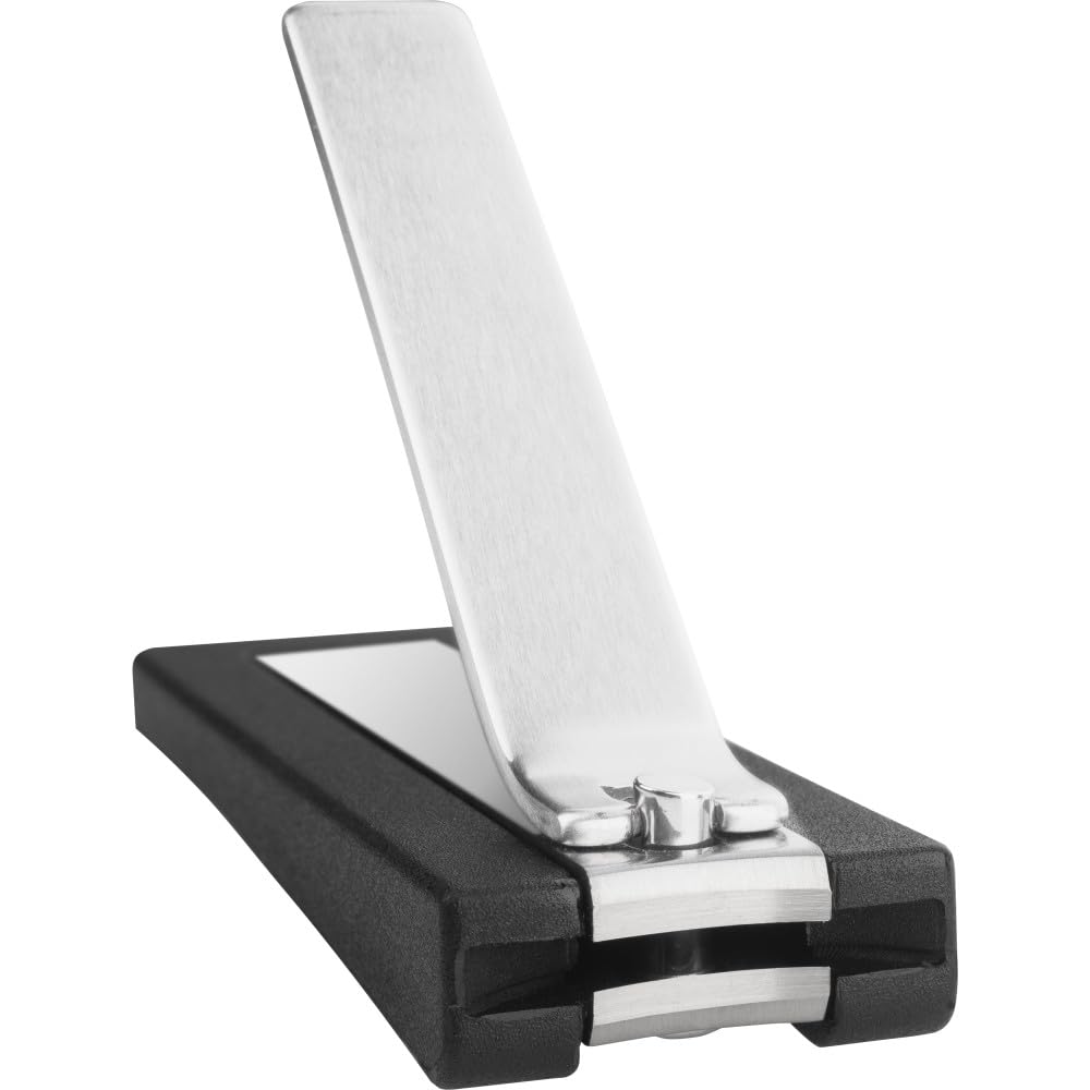 ZWILLING Obcinacz do paznokci (z pojemnikiem na cążki, mocna dźwignia do paznokci u rąk i nóg, lekko zakrzywiona krawędź tnąca), premium, czarny, 65 mm